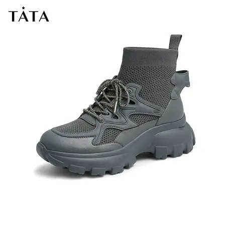 Tata/他她2023冬商场同款时尚休闲百搭短靴新款W2IA1DD2商品大图