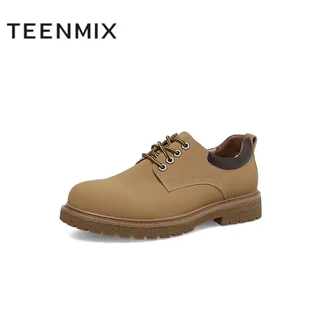 Teenmix/天美意2023春新款商场同款帅气百搭英伦男皮鞋676A3AM3商品大图