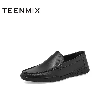 Teenmix/天美意2023春新款商场同款套脚舒适男休闲皮鞋DLV32AM3商品大图